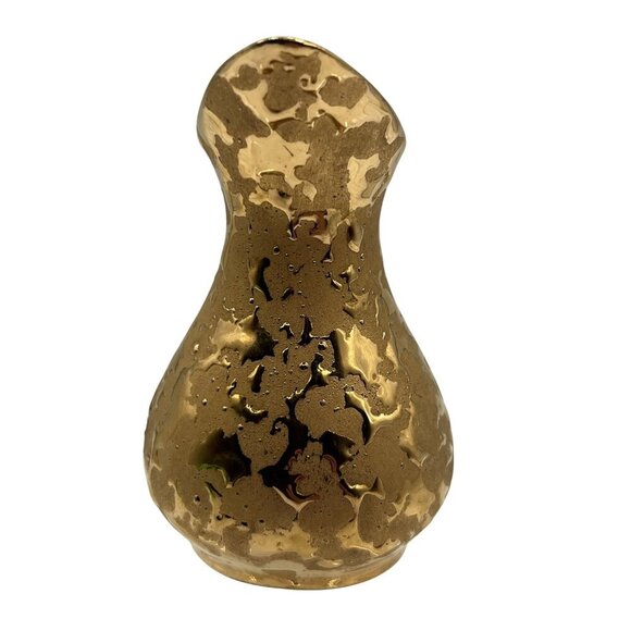 Vintage Kingwood Ceramics 22Kt Gold Weeping Mini Pitcher Collectable Made In USA - Picture 2 of 12